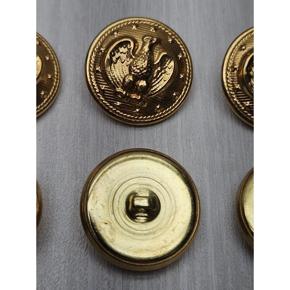 Lot of 96 Military Reproduction Gold Tone Eagle Buttons US NAVY 7/8 INCH
